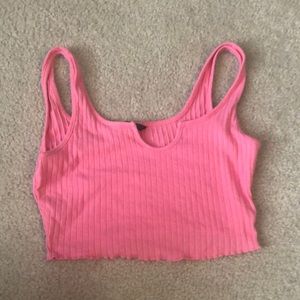 shein/pink crop top/size small